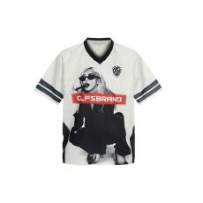 批发2026夏季新款球衣面料美式高街人像印花V领短袖T恤宽松男女<b class='q'>情侣</b><b class='q'>夏</b>