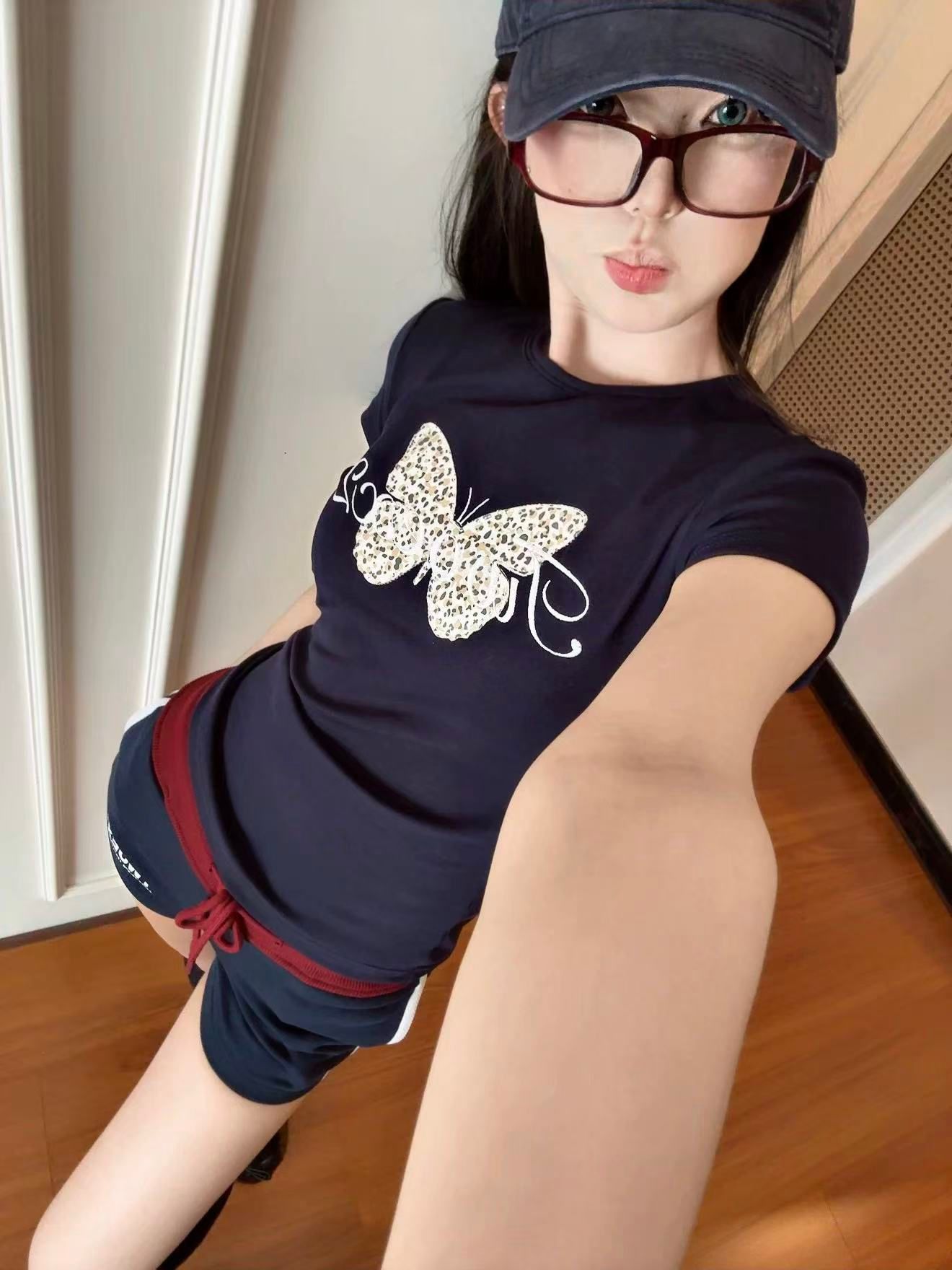 스트레이트 밖으로 40 230 크 95 면 5 암모니아 Lun 이후 패키지 칼라 높음 폭탄 몸매 가꾸기 자주 규칙 성 어깨 티셔츠 여성