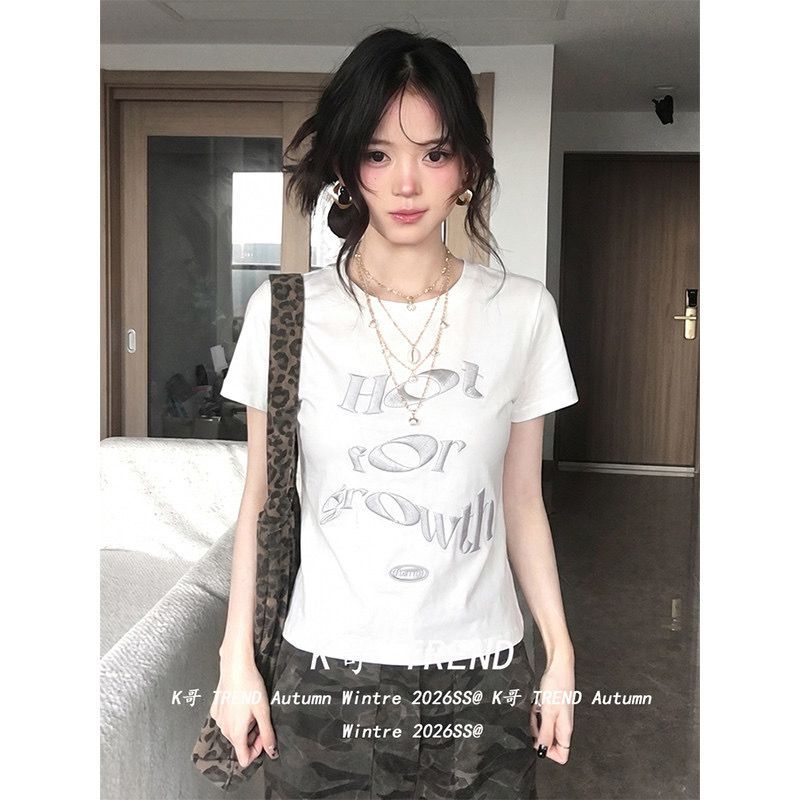 40 220 그램 빗질하다 92 면 8 암모니아 Lun 이후 패키지 칼라 몸매 가꾸기 슬림해 보이는 긍정적 인 어깨 반팔 티셔츠 여성