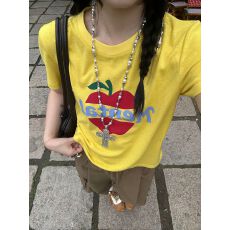 批发高弹修身常规正肩t恤女
