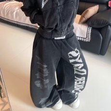 批发休闲卫裤宽松阔腿百搭垂感慵懒风长裤男女ins