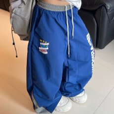 批发印花直筒垂感卫裤男复古宽松百搭阔腿休闲裤