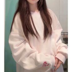 批发实价 薄款/ 加绒  后包领（纯棉华棉复合）卫衣女