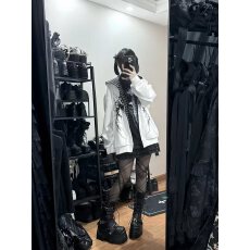 日系潮流复古暗黑原创哥特秋冬摇滚风宽松刺青男女通穿秋季卫衣外