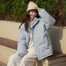 批发日系奶杏色立领棉衣棉服女冬季宽松bf休闲加厚保暖防寒面包服外套