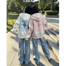 批发凹凸+后包领绣花薄款/加绒纯棉华棉复合330克开衫卫衣<b class='q'>男</b>女