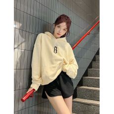 批发无绳TC华棉复合310克+银狐绒400克】美式复古连帽卫衣女<b class='q'>秋冬</b>杏色
