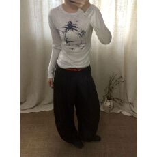 批发原版做法纯棉220克40支食毛+手感修身收腰印花圆领打底<b class='q'>长袖</b><b class='q'>T</b><b class='q'>恤</b>女