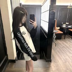批发高质量<b class='q'>长袖</b>拼色印花220克纯棉精梳紧密+防伪扣】新款宽松<b class='q'>长袖</b><b class='q'>T</b><b class='q'>恤</b>