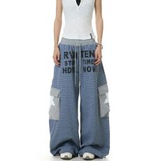 批发美式复古宽松水洗印花弯刀休闲裤2026夏季新款直筒百搭阔腿<b class='q'>裤子</b>