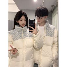 批发美式<b class='q'>潮</b>牌小香风拼接棉<b class='q'>服</b>女2026冬季爆款甜美好看加厚保暖棉衣外套
