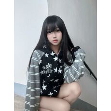 批发成品320克<b class='q'>纯棉</b>华棉复合布面手感（刺绣+印花）拉链<b class='q'>开衫</b>外套女