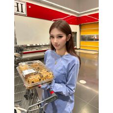 220克纯棉后包领美式复古水洗做旧圆领长袖t恤女春秋宽松上衣潮