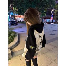 成品 320克纯棉华棉复合布面+手感刺绣+可拆卸徽章外套女