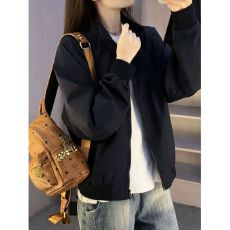 批发美式复古立领<b class='q'>外套</b>男秋季宽松户外休闲运动双层棒球服夹克衫男款