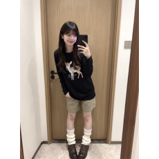 批发原版做法纯棉200克21支食毛+手感<b class='q'>印花</b>宽松打底手袖束口长袖T恤女