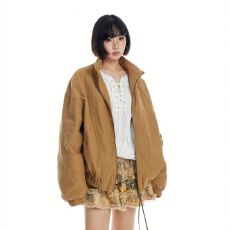 批发日系上上签复古做旧<b class='q'>时尚</b>水洗基础款立领工装夹克男女春秋教练<b class='q'>外套</b>
