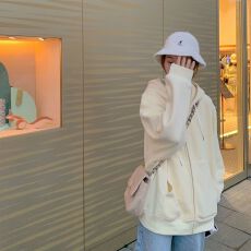 批发仿棉华棉复合牛奶丝310克 全消光后包领拉链连帽<b class='q'>卫衣</b>空白光版