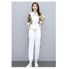 批发冰丝运动服套装女夏季 2026新款时尚中袖显瘦减龄薄款休闲两件套