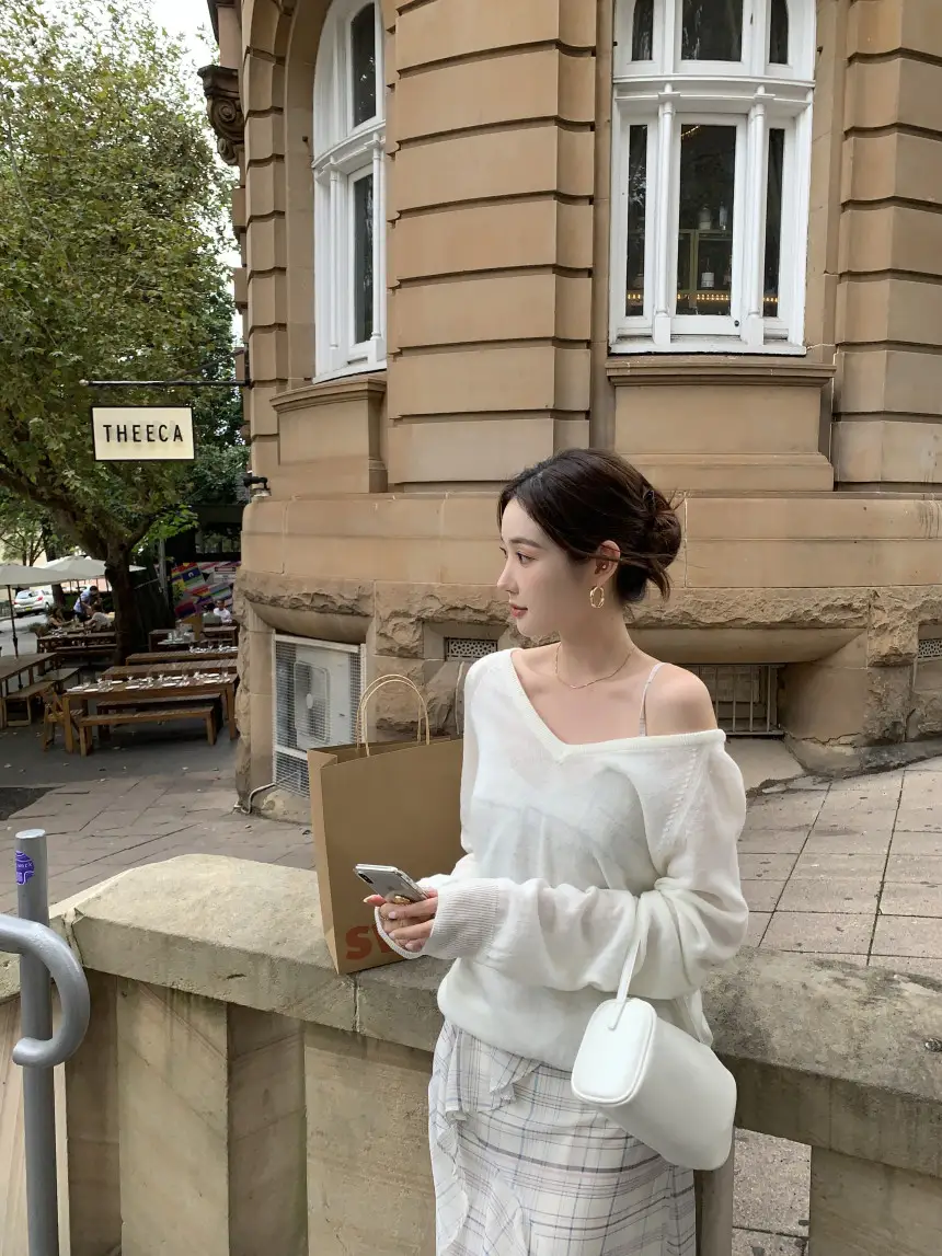 언밸런스 체크 러플 원피스 상세 이미지 17