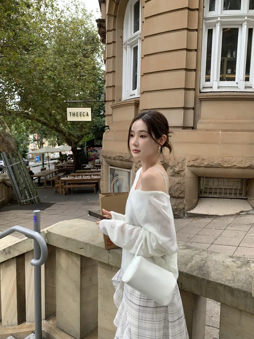 언밸런스 체크 러플 원피스 상세 이미지 18