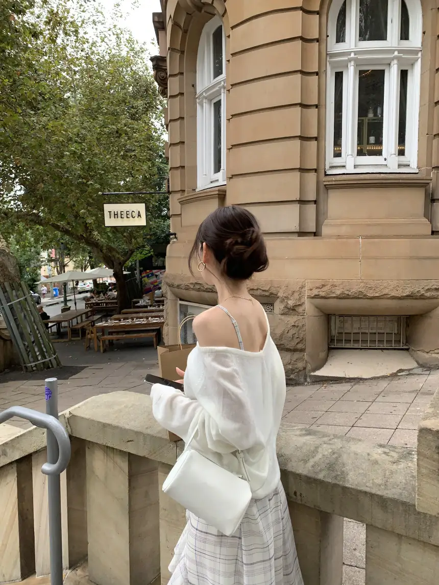 언밸런스 체크 러플 원피스 상세 이미지 19