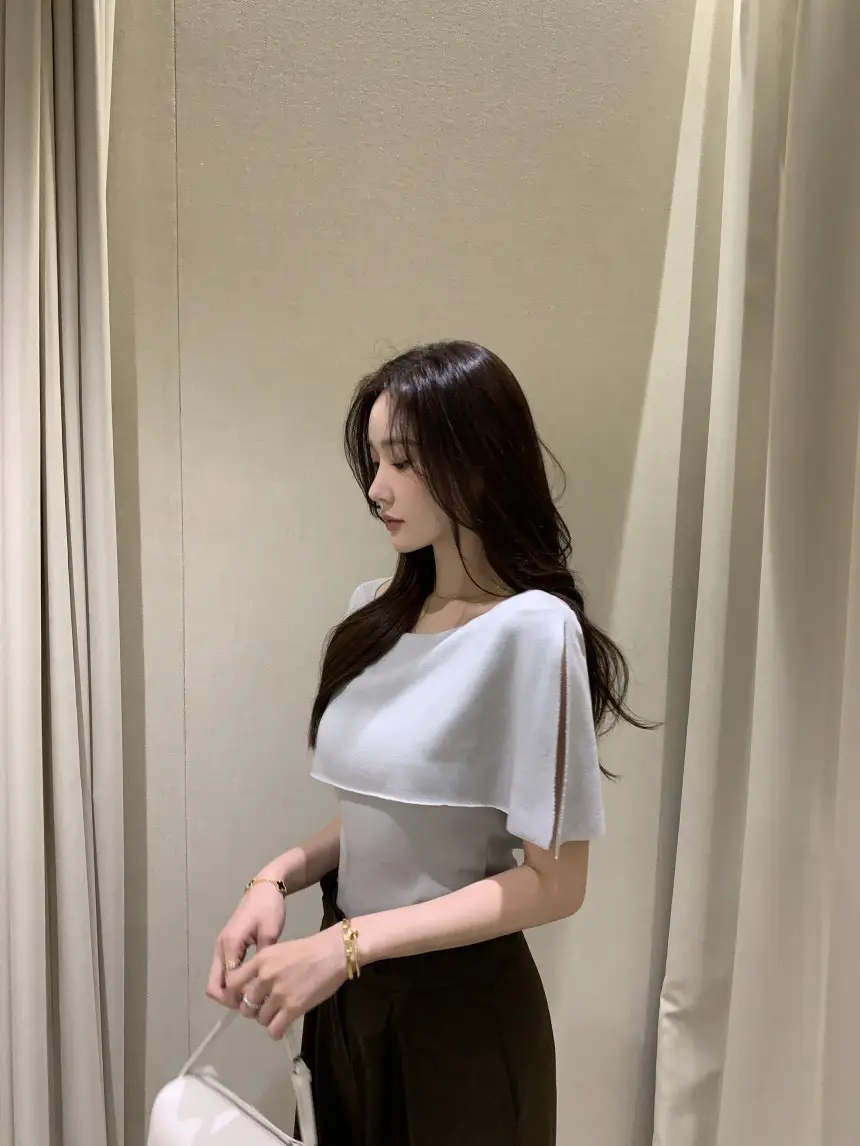 여성용 프리미엄 니트 셔츠 상세 이미지 2