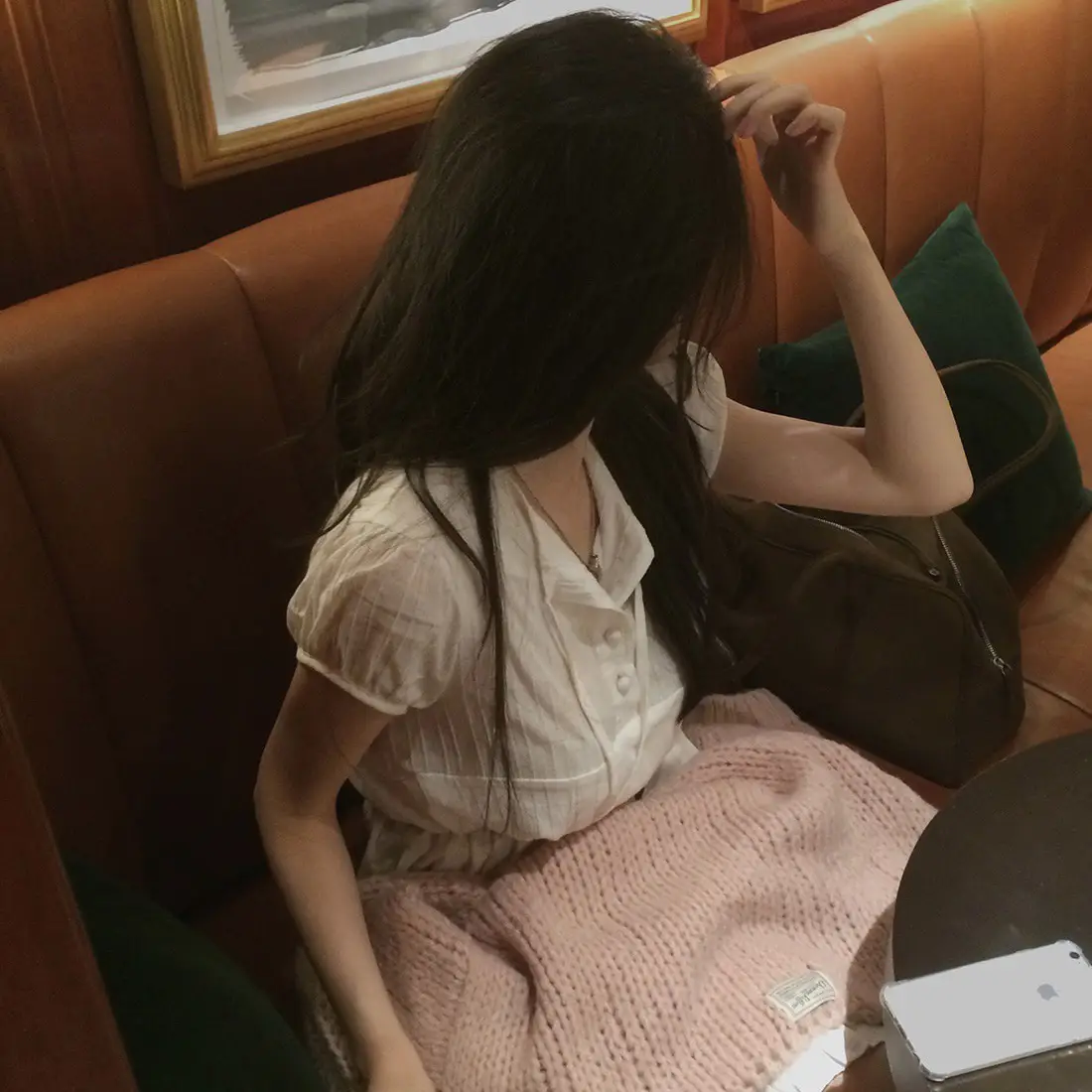 여성용 블라우스 스타일 캐주얼 원피스 상세 이미지 3