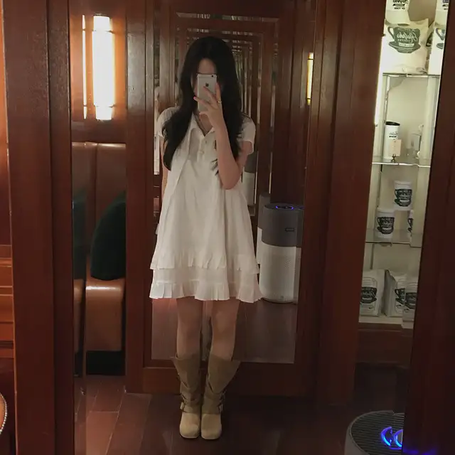 여성용 블라우스 스타일 캐주얼 원피스 상세 이미지 17