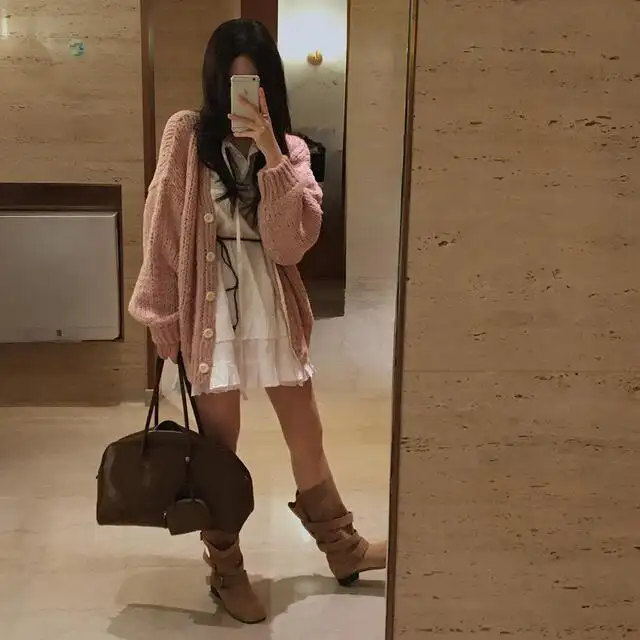 여성용 블라우스 스타일 캐주얼 원피스 상세 이미지 31