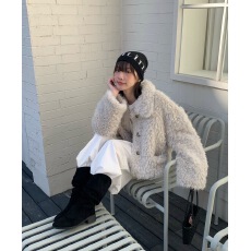 批发已出货尺码更新<b class='q'>韩国</b>chic冬季新款韩系翻领口袋保暖显瘦毛毛绒外套