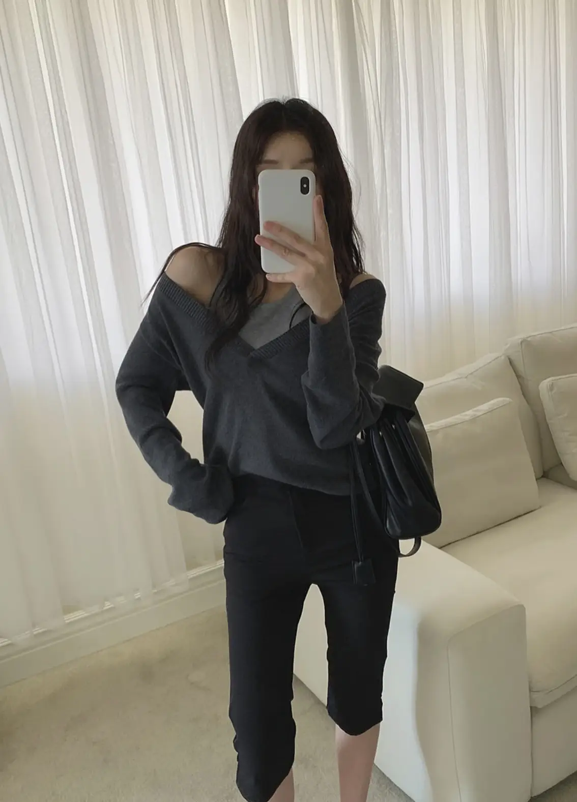 한국인기 홀터넥 레이어드 니트 상세 이미지 4
