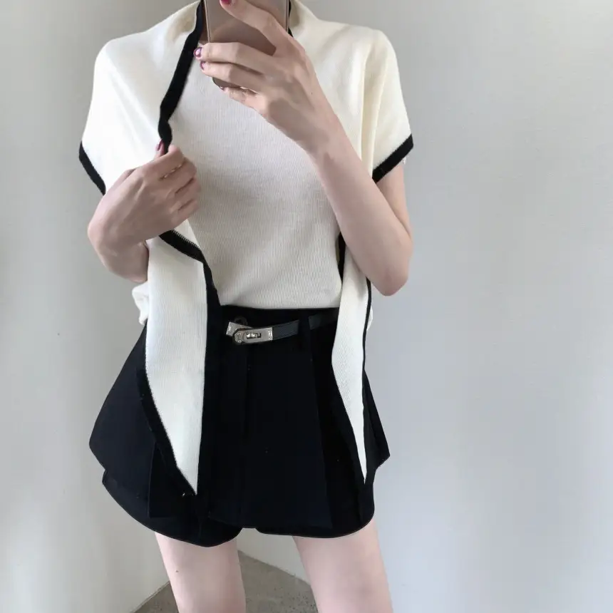 여성용 루즈 핏 티셔츠 세트 상세 이미지 2