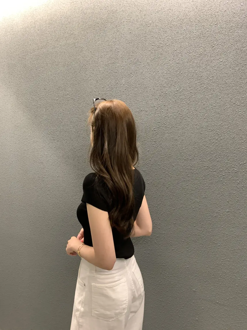 여성용 슬림핏 단추 니트 셔츠 상세 이미지 26