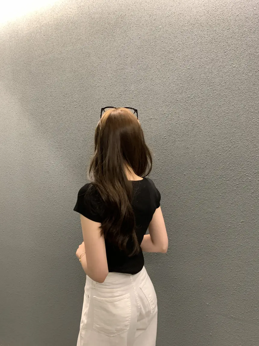 여성용 슬림핏 단추 니트 셔츠 상세 이미지 27