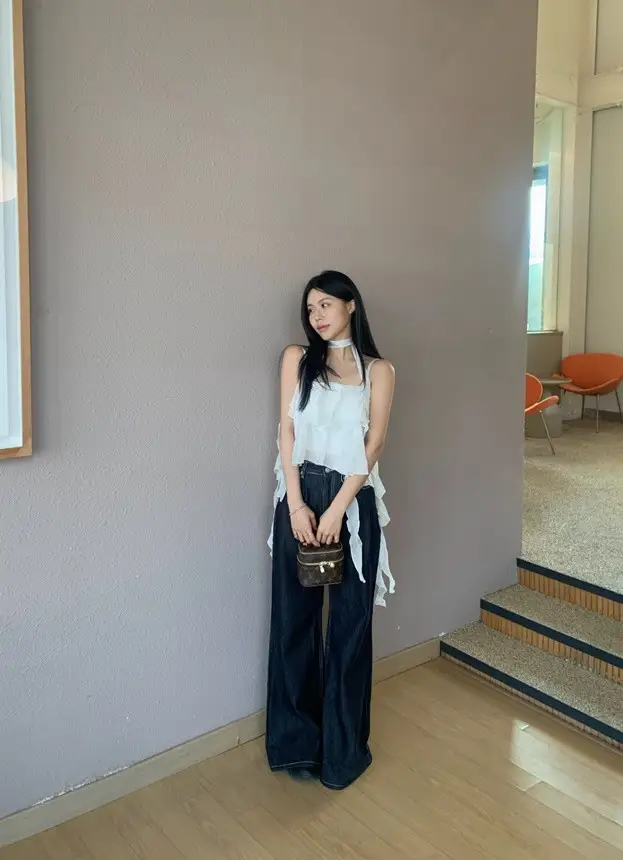 여성용 허리 라인 니트 탑 상세 이미지 2