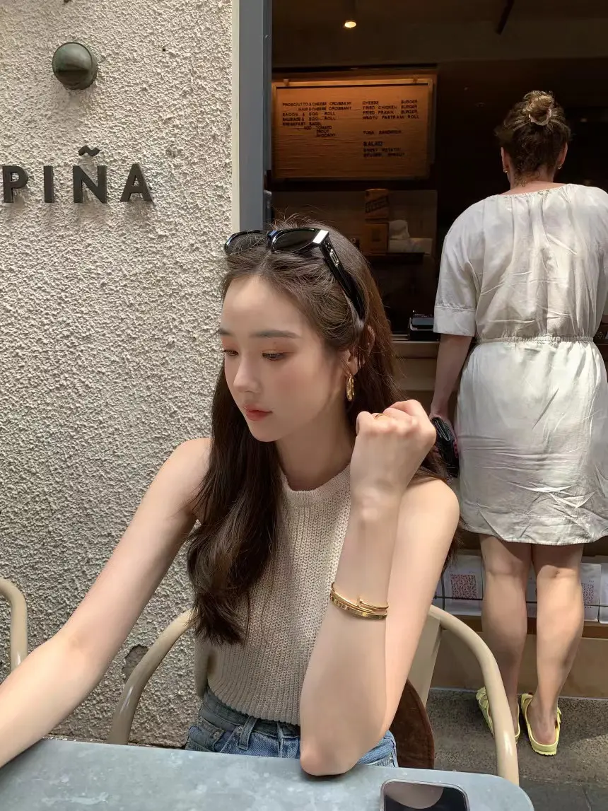 프렌치 스타일 브라탑 니트 원피스 상세 이미지 39