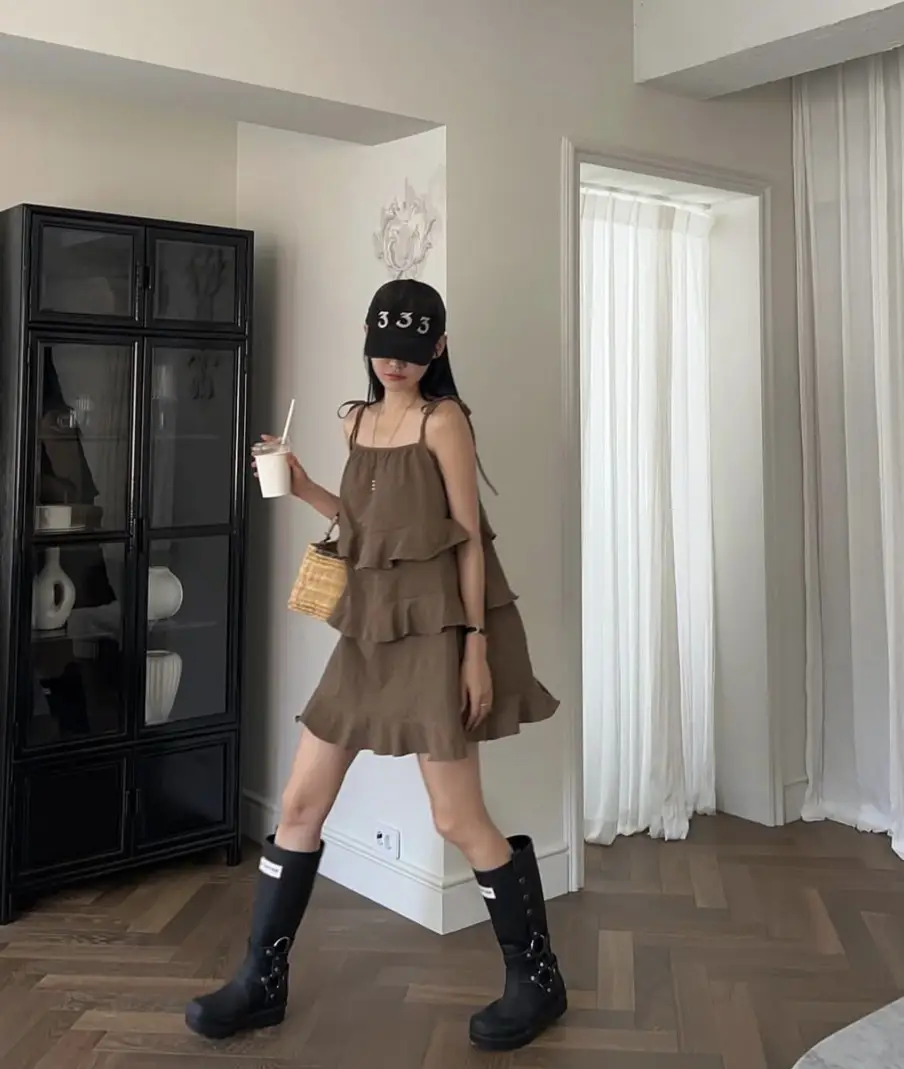 프렌치 스타일 케이크 레이어 드레스 상세 이미지 1