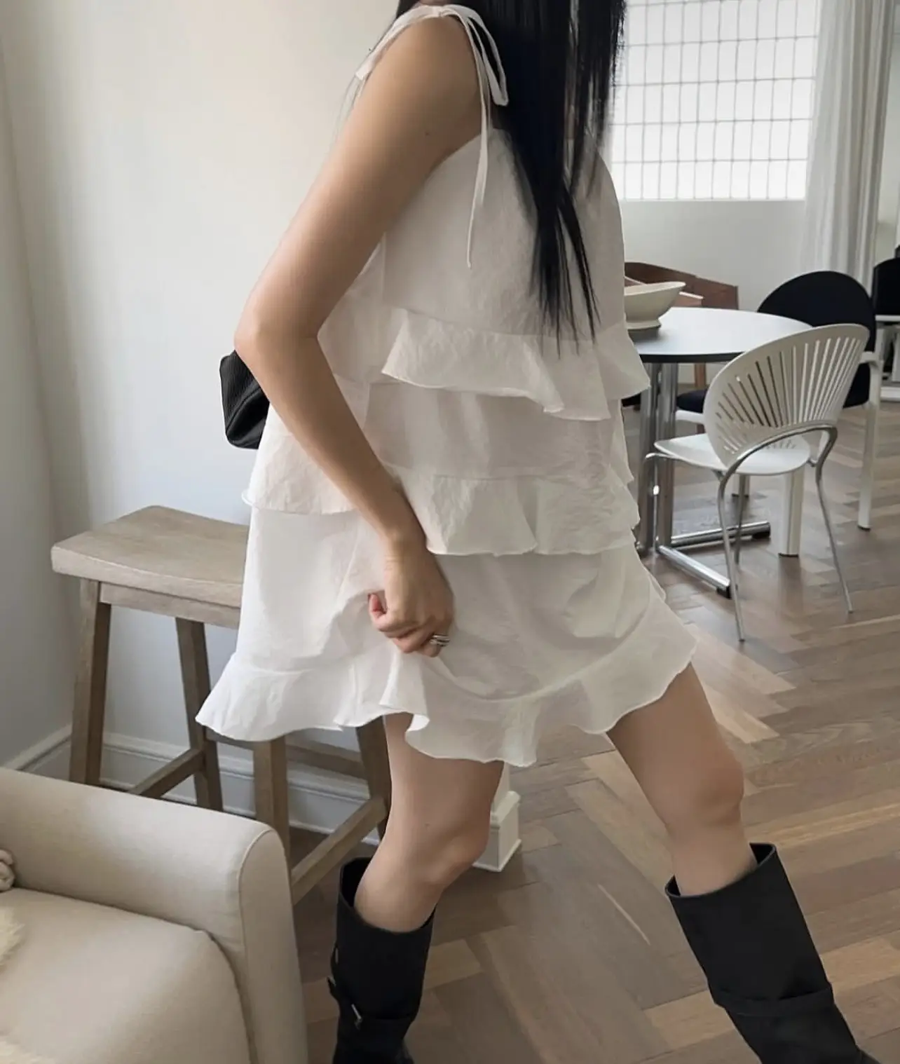 프렌치 스타일 케이크 레이어 드레스 상세 이미지 8