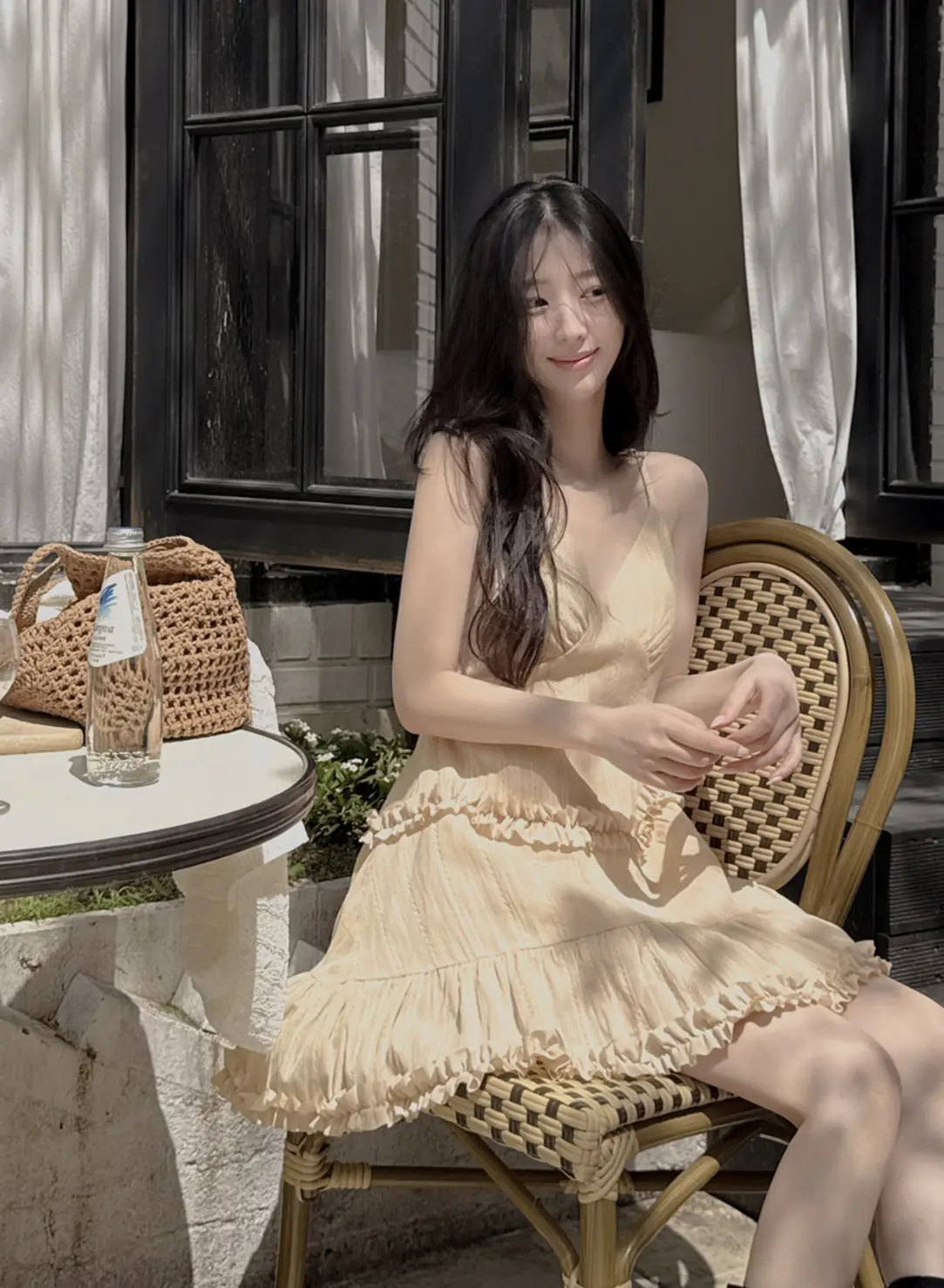 프릴 디테일 민소매 원피스 상세 이미지 25
