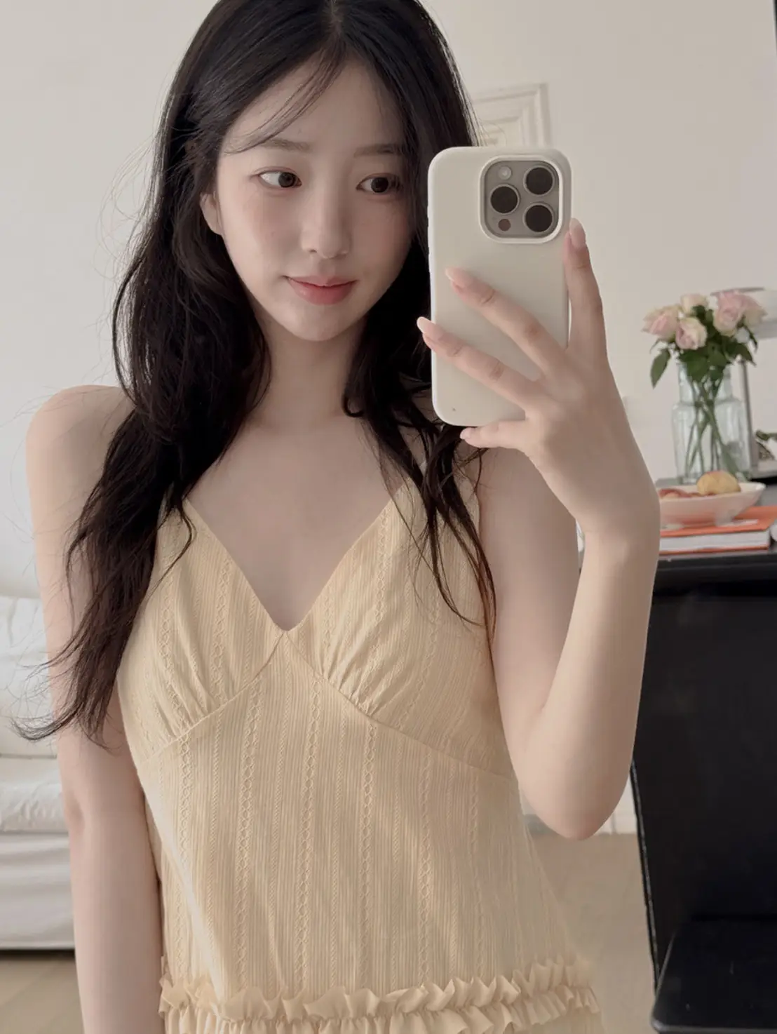 프릴 디테일 민소매 원피스 상세 이미지 31