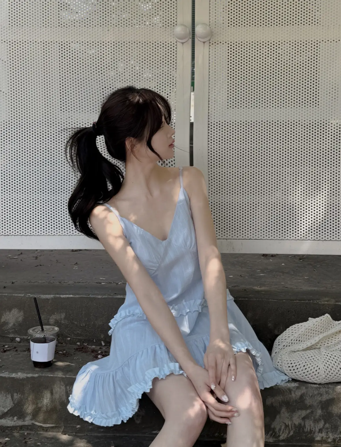 프릴 디테일 민소매 원피스 상세 이미지 36
