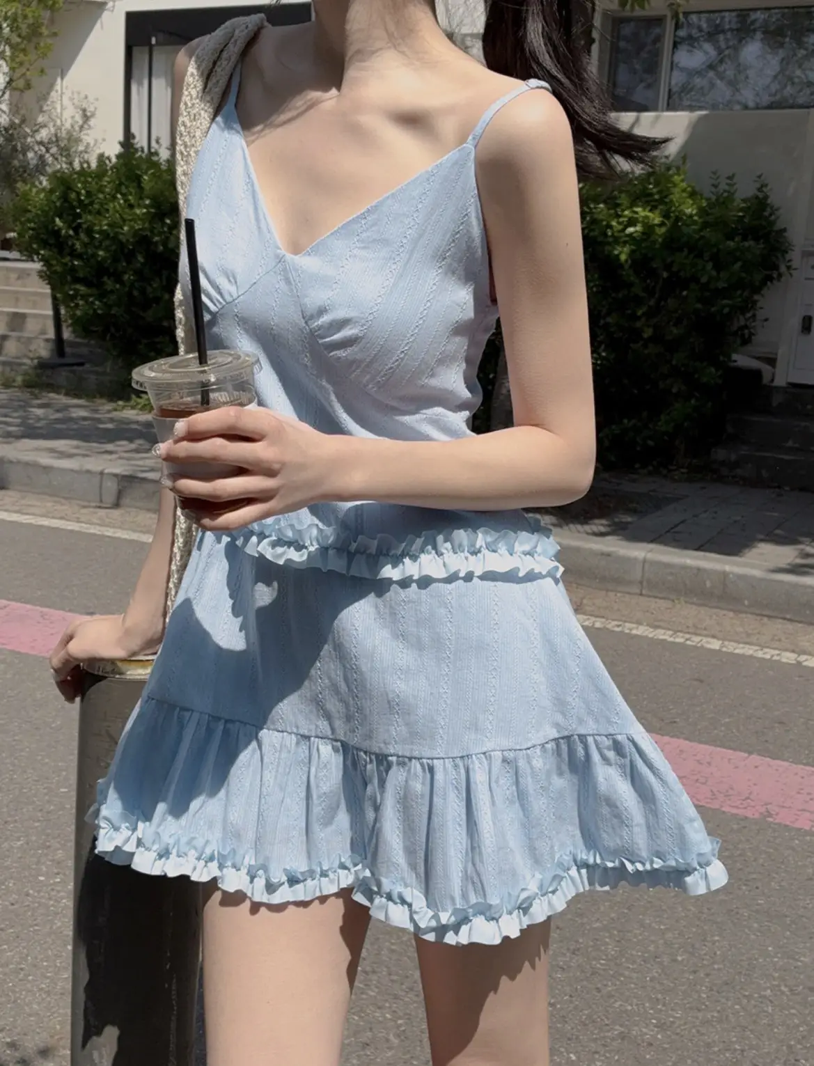 프릴 디테일 민소매 원피스 상세 이미지 60