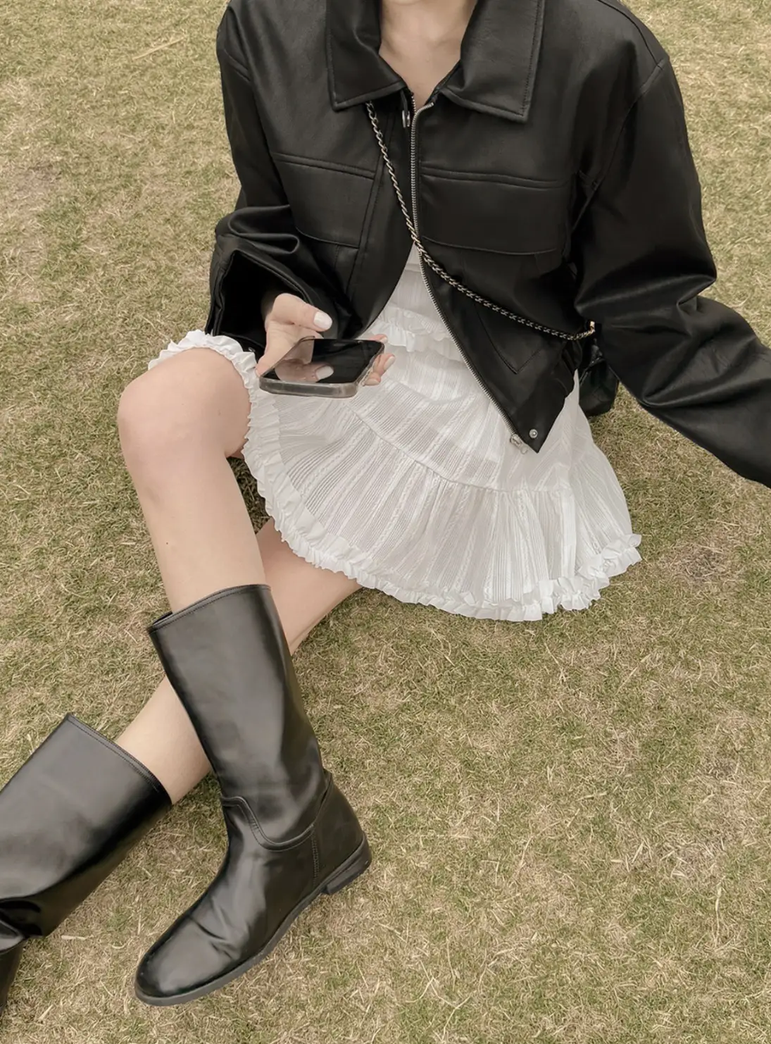 프릴 디테일 민소매 원피스 상세 이미지 63