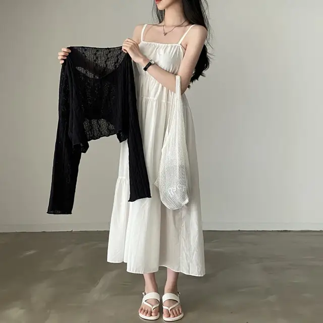 여성용 린넨 슬리브리스 원피스 상세 이미지 5