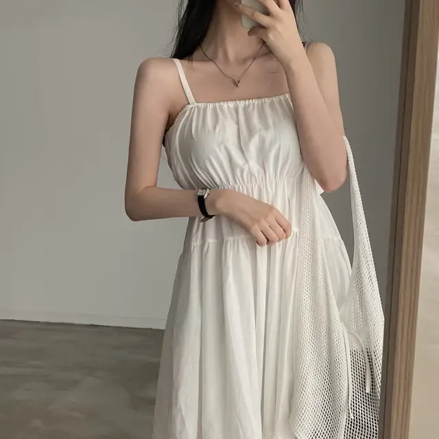 여성용 린넨 슬리브리스 원피스 상세 이미지 15