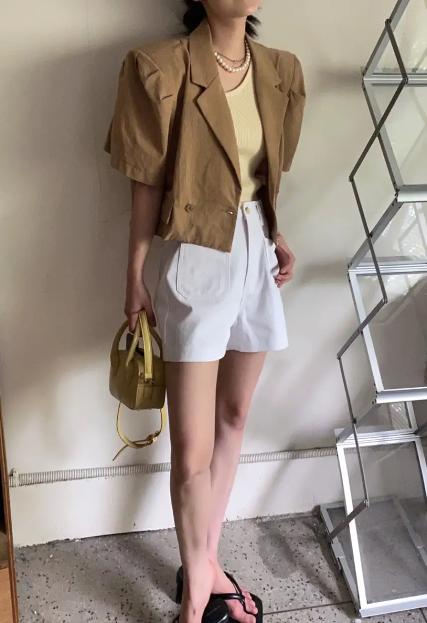 여성용 봄 여름 허리 리본 루즈 핏 자켓 상세 이미지 6