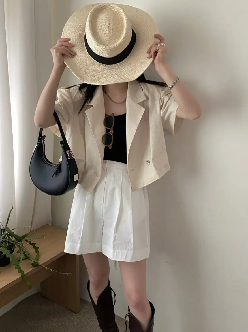 여성용 봄 여름 허리 리본 루즈 핏 자켓 상세 이미지 19