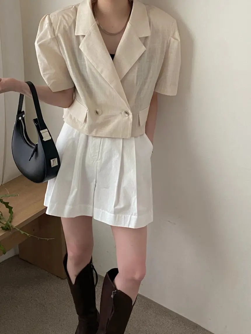여성용 봄 여름 허리 리본 루즈 핏 자켓 상세 이미지 20