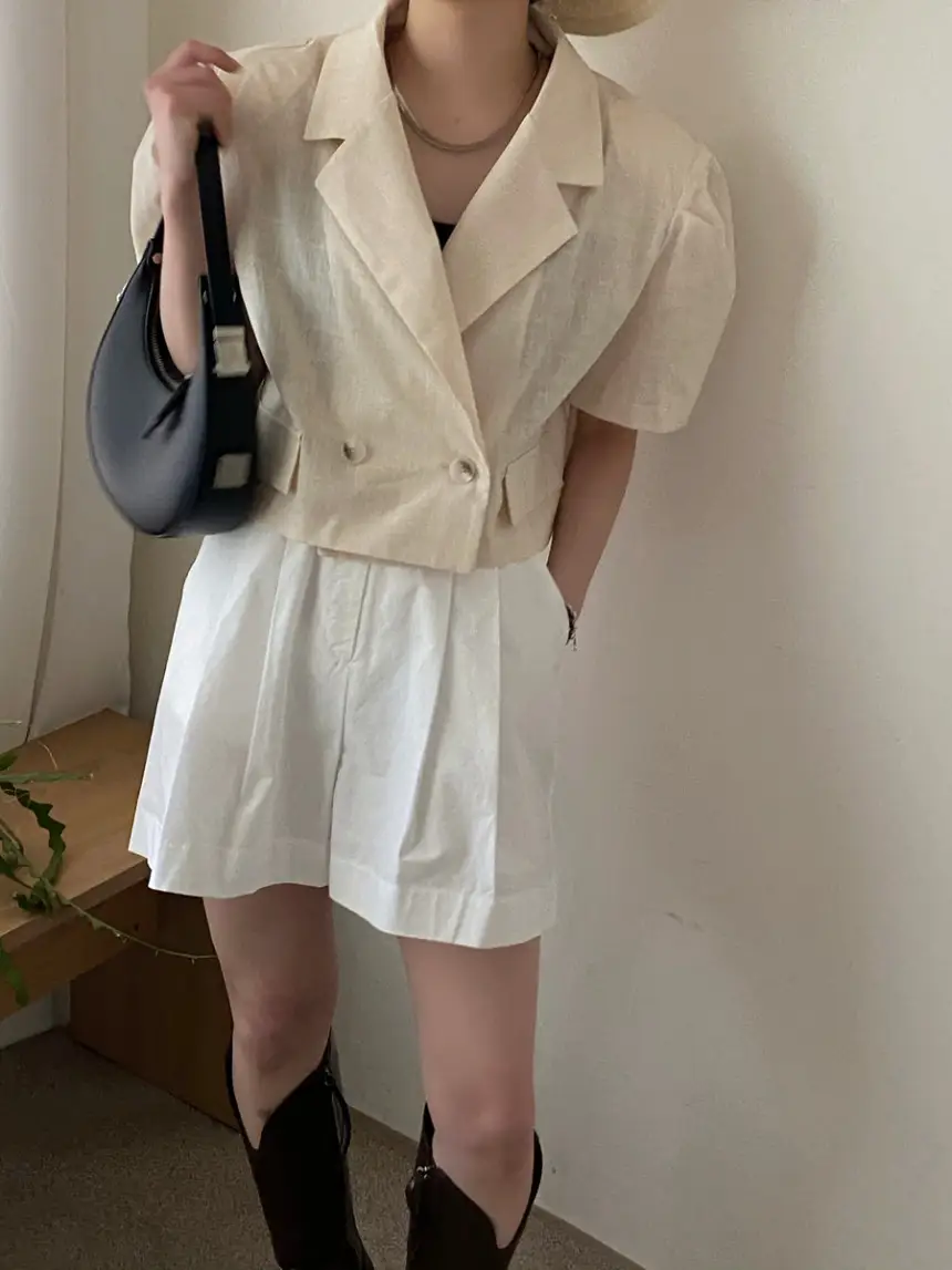 여성용 봄 여름 허리 리본 루즈 핏 자켓 상세 이미지 25